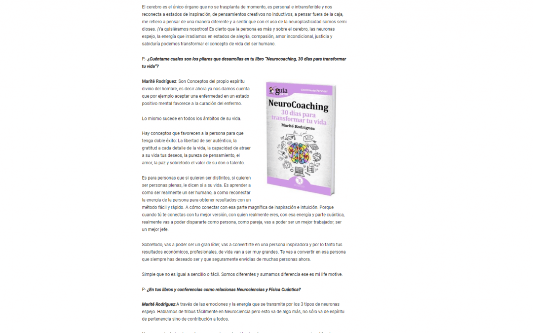 Marité Rodríguez, autora del GuíaBurros: Neurocoaching, entrevista para ICNDiario