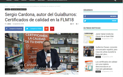 Sergio Cardona, uno de los autores del GuíaBurros: Certificados de Calidad entrevistado por Casa de Letras